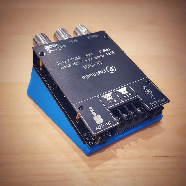 3D print + wood amplifier support
